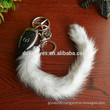 Luxury Natural Fur Keychain With Mink Fur,Mink Fur Tail
